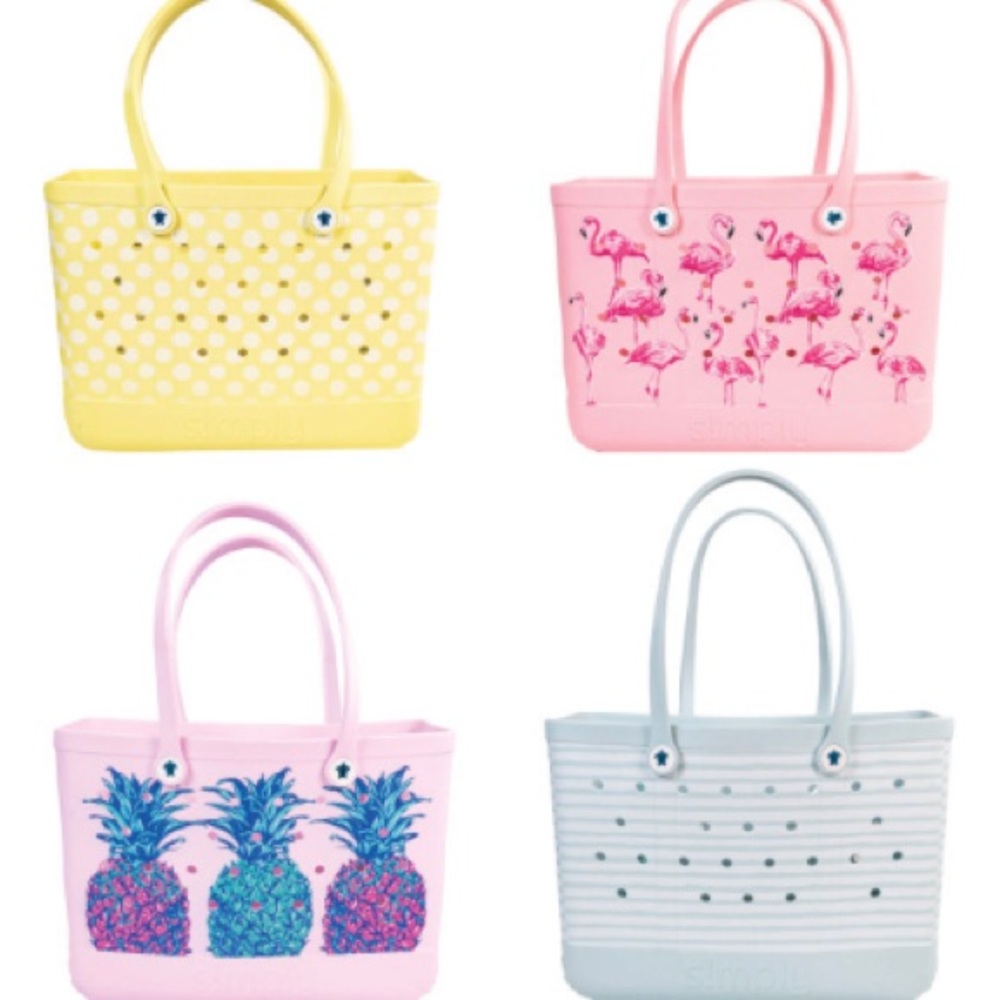 Simply Southern totes, plain or with style print, square and rectangular shapes